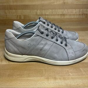 MEPHISTO Men Hero Perf Sneaker Shoes, US 11 EUR 10 1/4 Grey Leather